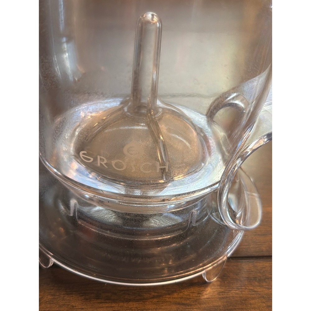 Grosche Aberdeen Bottom Dispensing Tea Steeper Clear Tritan Infuser 17.6oz - Picture 2 of 4